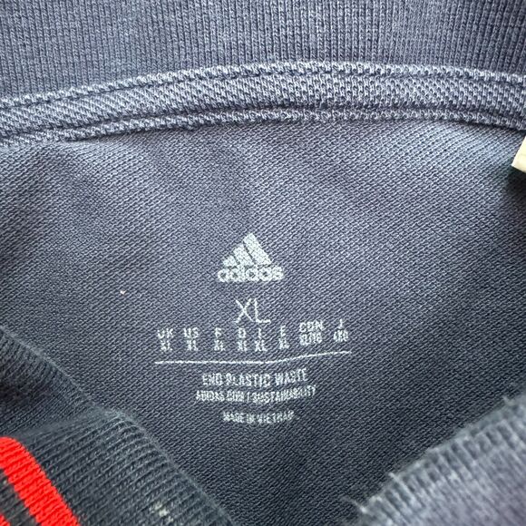 Adidas Arnesal FC 22/23 Travel Polo Shirt Mens XL Navy Blue Cotton Casual Active - Picture 3 of 16